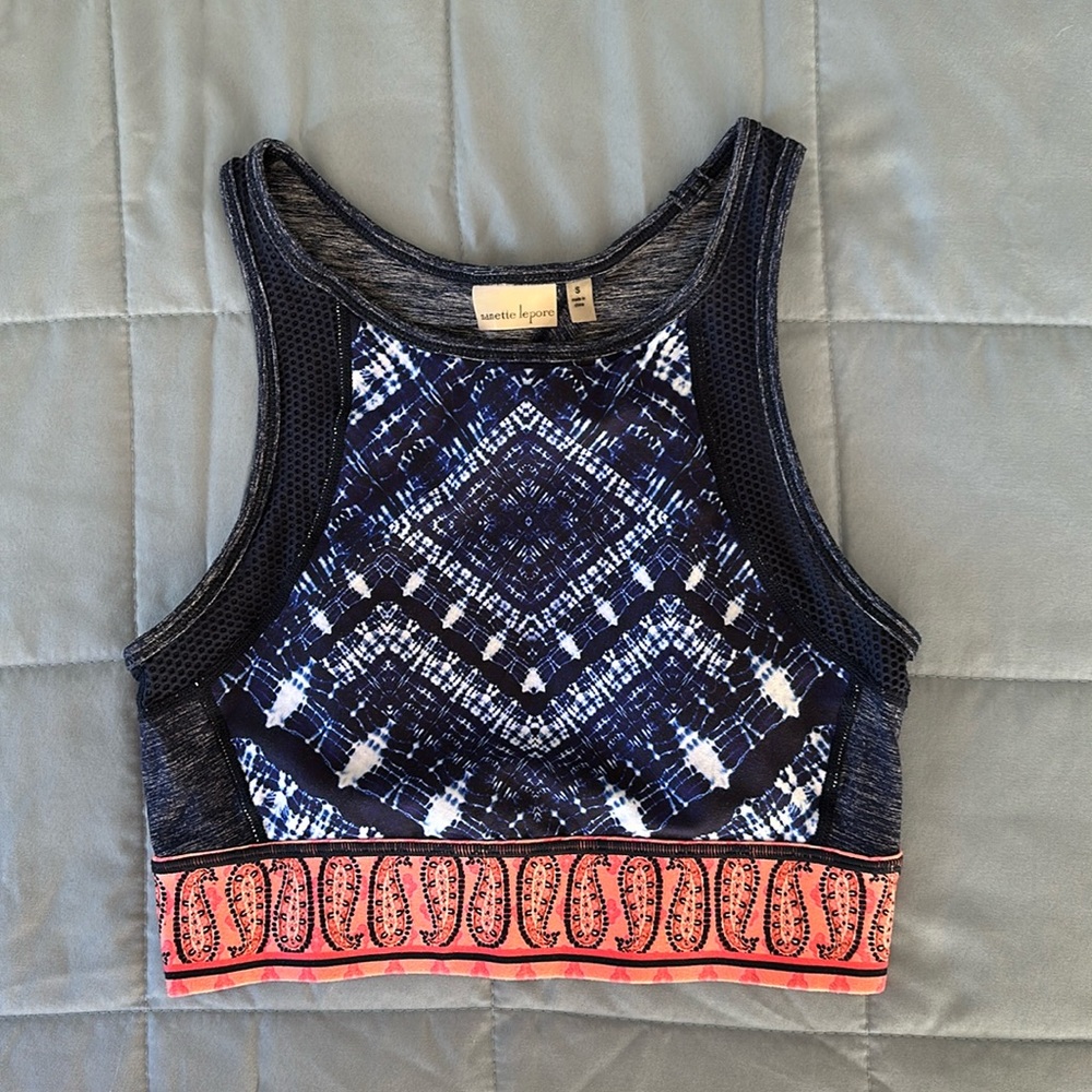 Nanette Lapore Blue Play Carousel sports bra